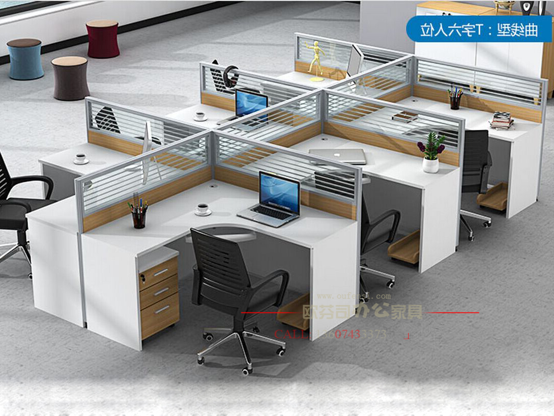  轉角屏風辦公桌001