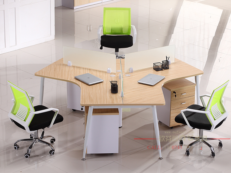 轉(zhuǎn)角鋼木辦公桌005