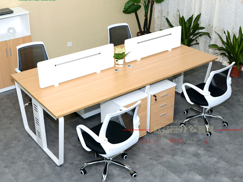 直型鋼木辦公桌003