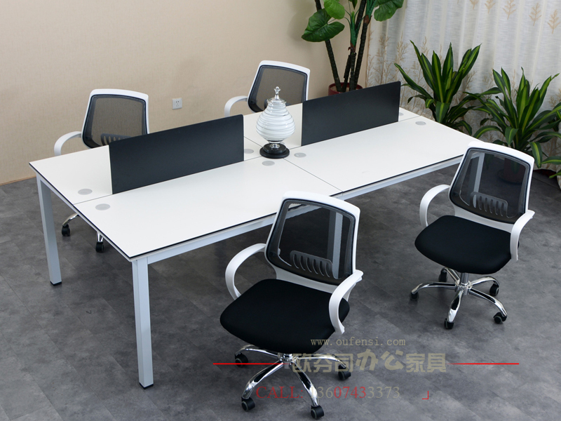 直型鋼木辦公桌007
